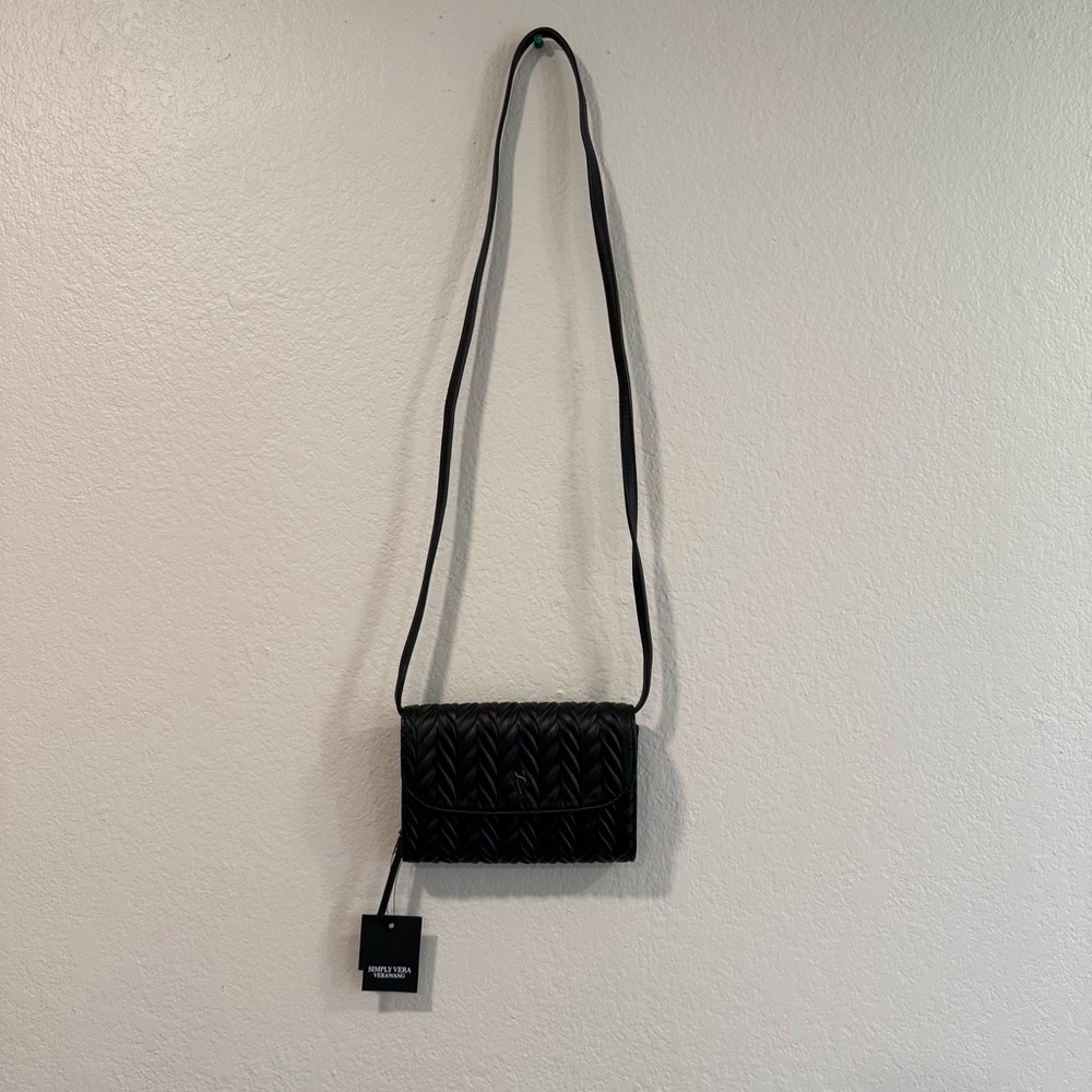 Simply Vera Wang Black Mini Crossbody Purse NWT